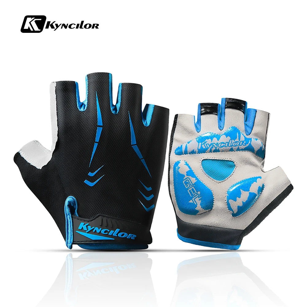 Cycling Anti-slip Anti-sweat Half Finger Gloves Breathable Anti-shock