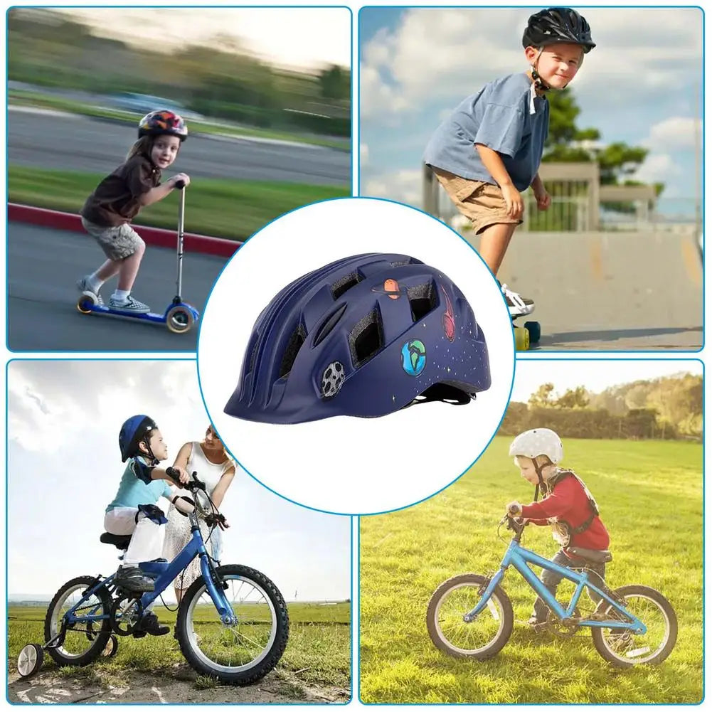 Kids Bike Adjustable Multi-Sport Helmet  With Rear LED Light