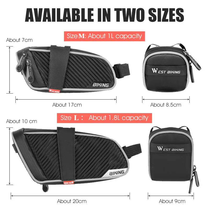 Waterproof Bicycle Saddle Bag Reflective Rear Seatpost Bag - Concentrated Cycling