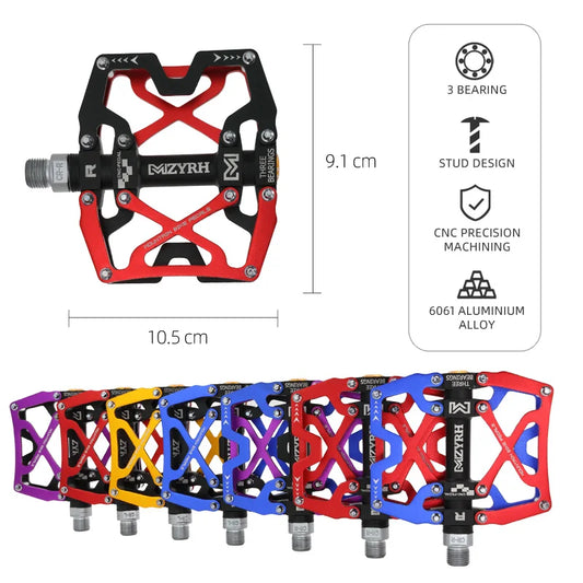 Bicycle Pedal Ultralight Aluminum Alloy 3 Bearings  Waterproof