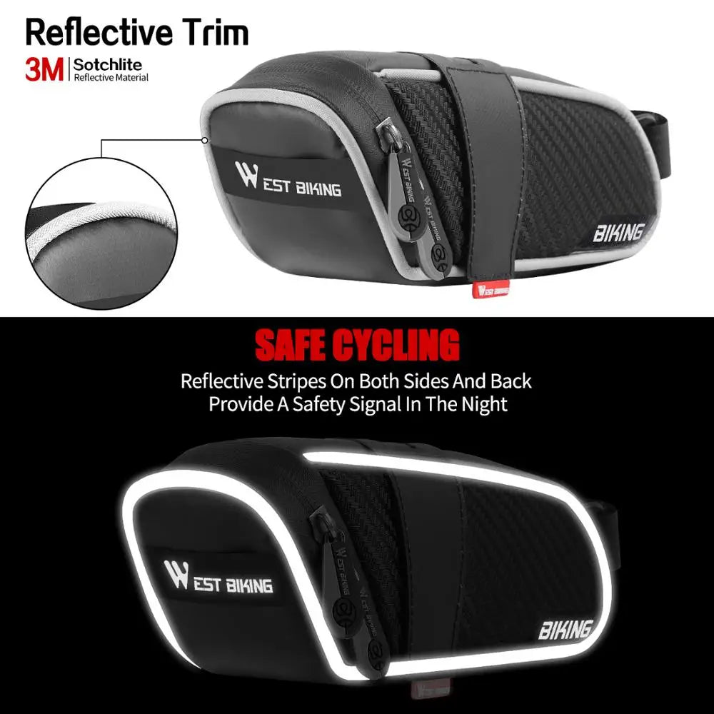 Waterproof Bicycle Saddle Bag Reflective Rear Seatpost Bag - Concentrated Cycling