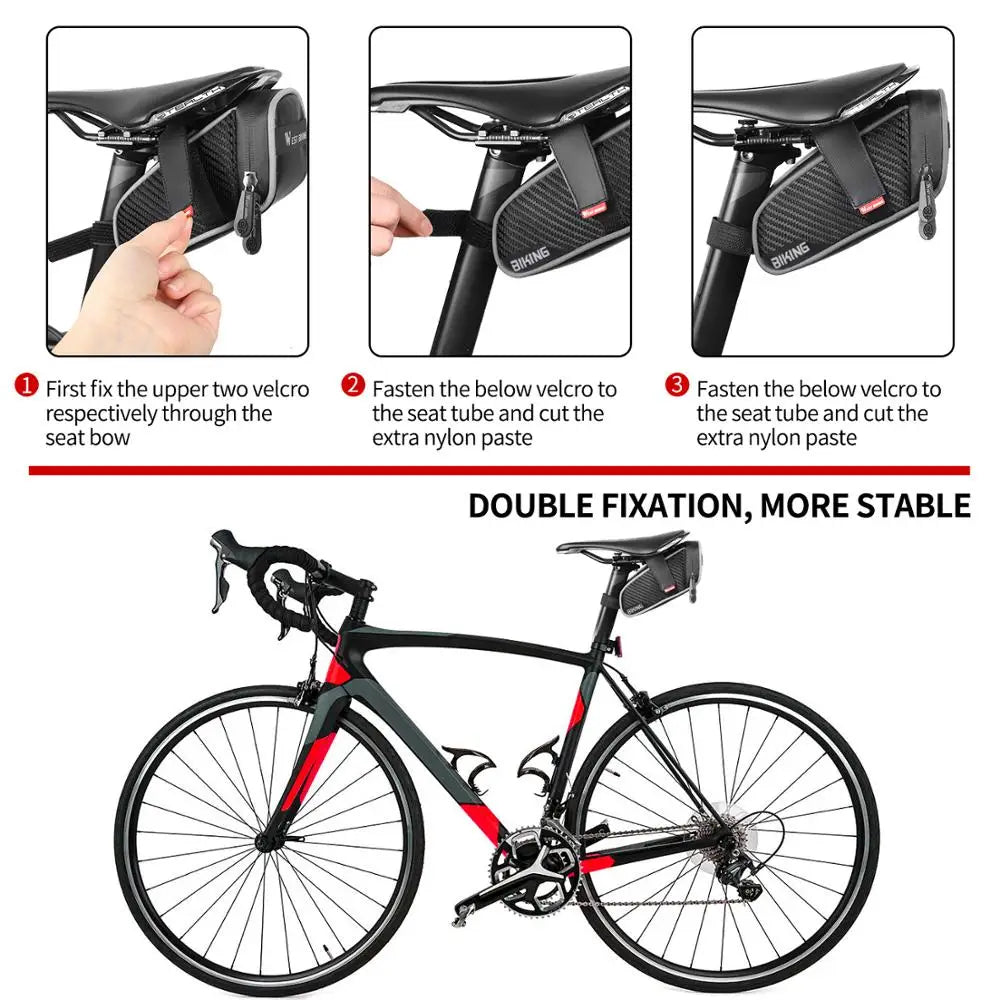 Waterproof Bicycle Saddle Bag Reflective Rear Seatpost Bag - Concentrated Cycling