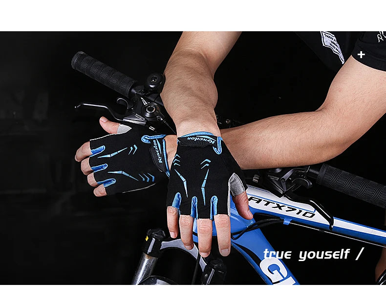 Cycling Anti-slip Anti-sweat Half Finger Gloves Breathable Anti-shock