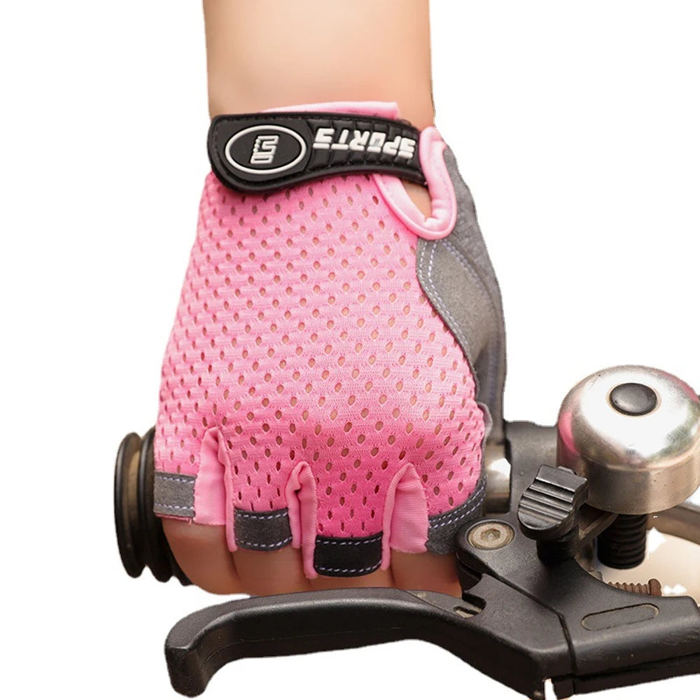 Kids Half Finger Cycling Gloves