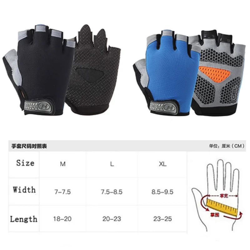 Non-slip Half Finger Breathable  Cycling Glove Anti-Shock Fitness