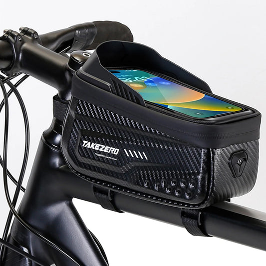 1L Bike Bag Bicycle Front Cell Mobile Phone Case Holder with Touchscreen Top - Concentrated Cycling