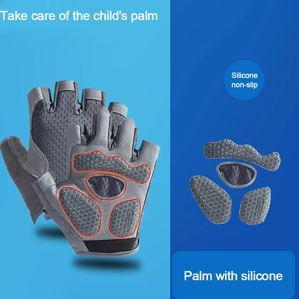 Kids Half Finger Cycling Gloves