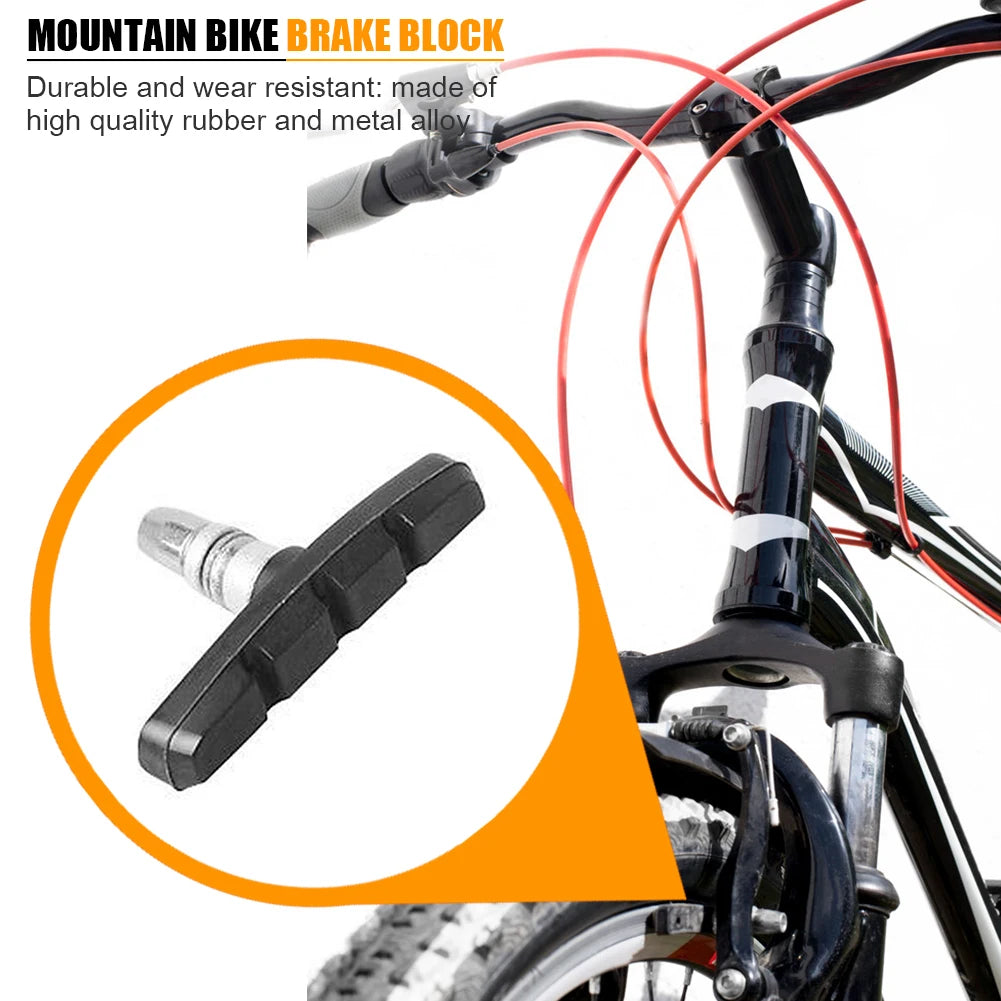 Bike Brake Blocks Rubber Lightweight  Bicycle V-brake Shoes Pads