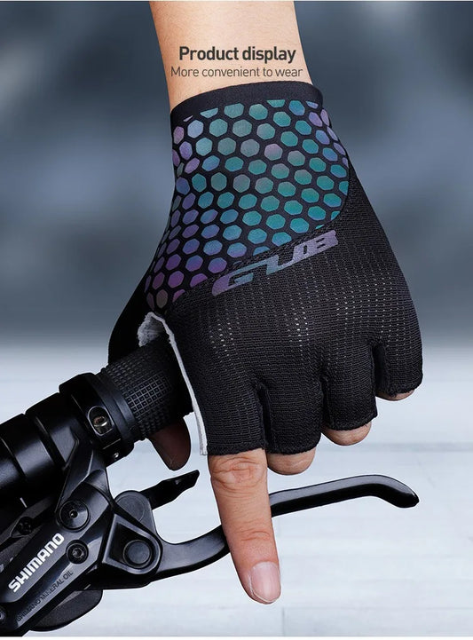 Cycling Half Finger Bike Gloves Shockproof Wear Resistant Breathable