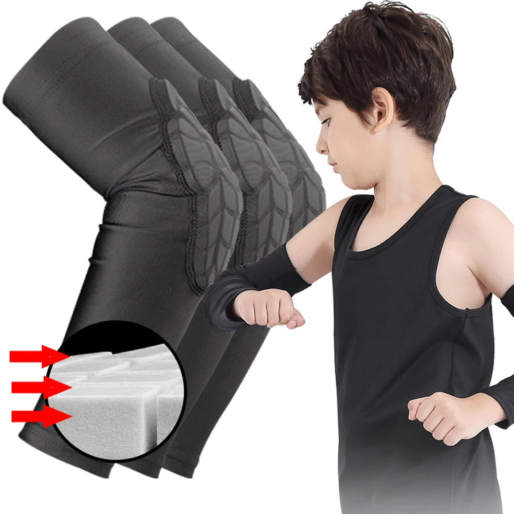 Kids/Youth Cycling Knee Elbow Pads  Protective Gear Honeycomb Compression