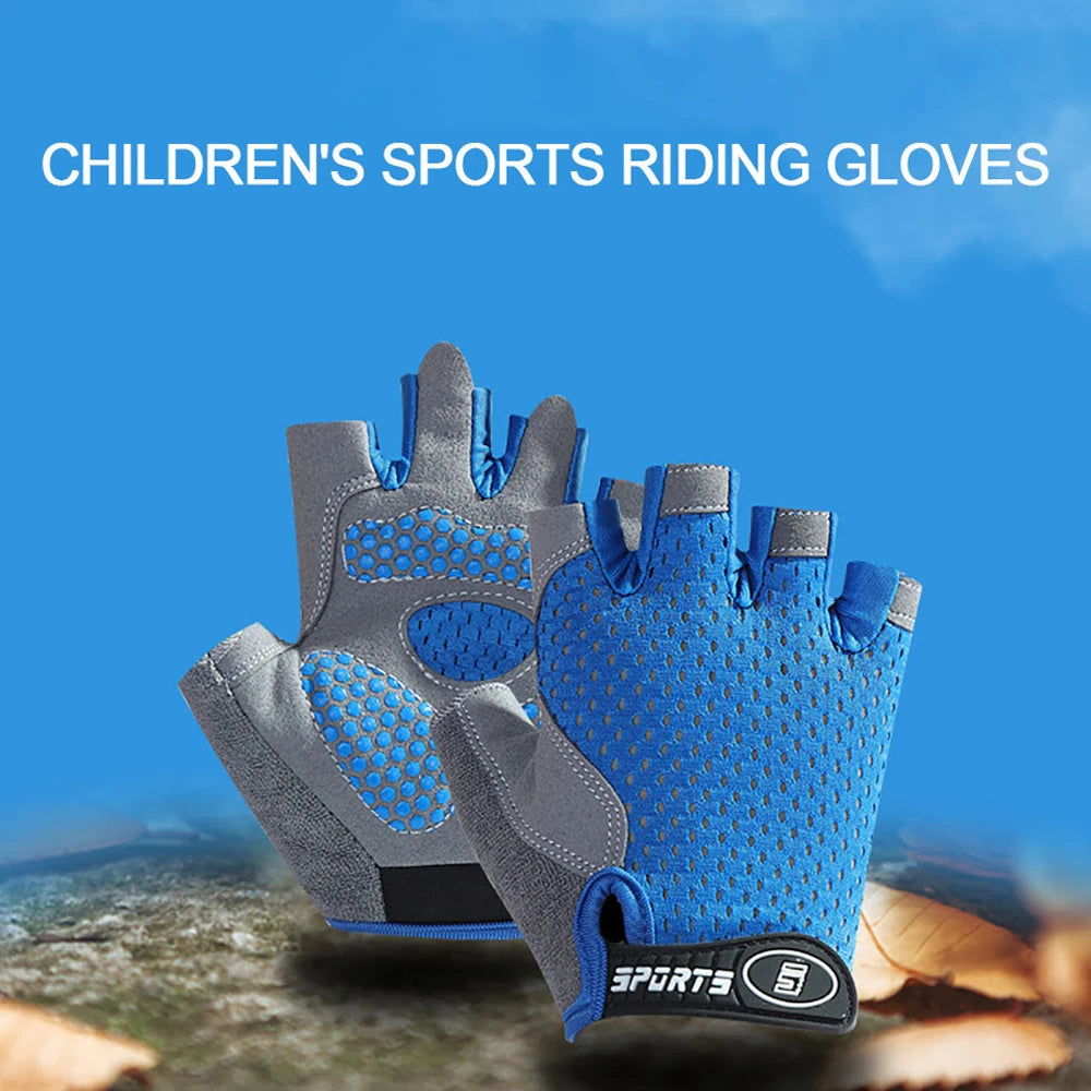 Kids Half Finger Cycling Gloves