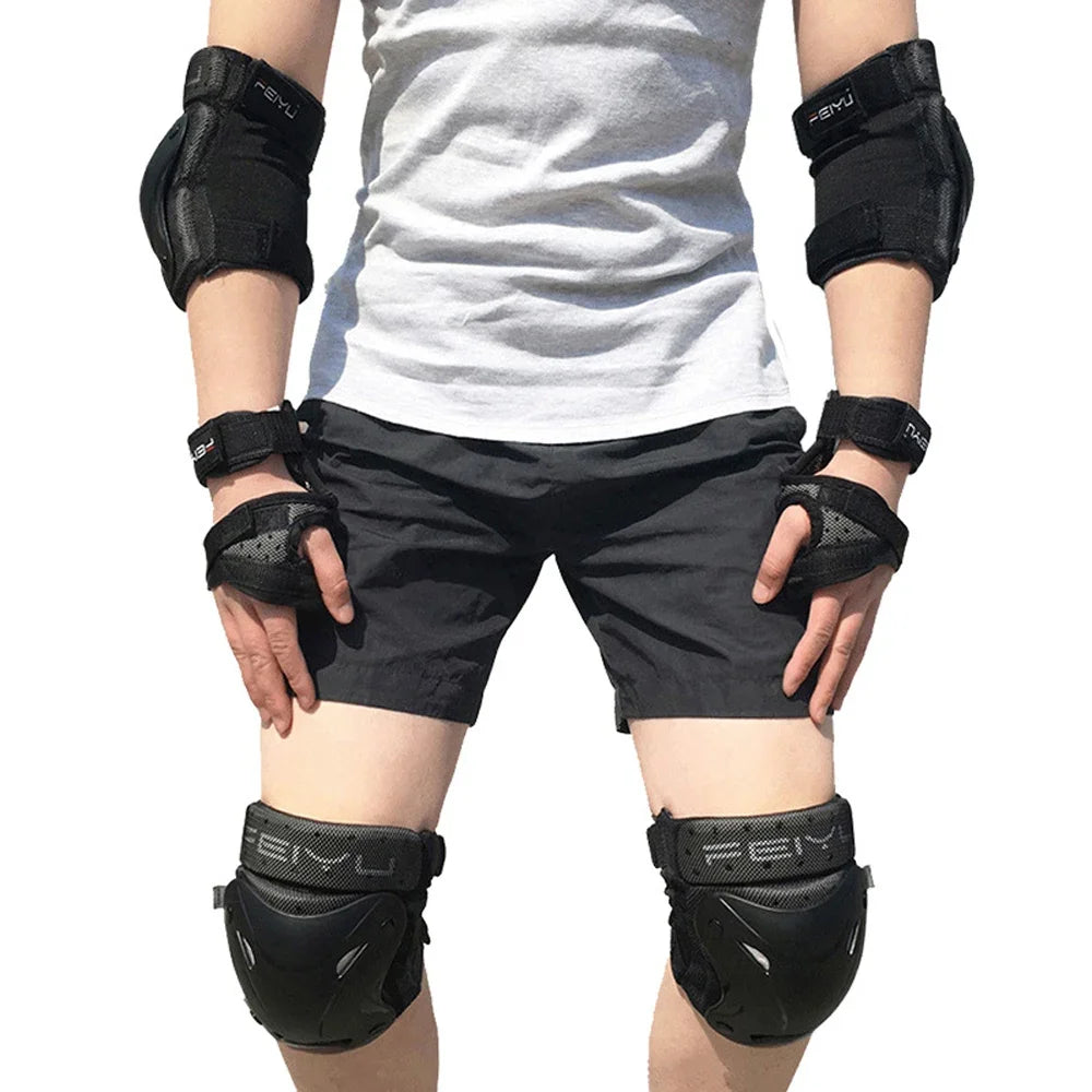 Protective Gear 6Pcs Adult/Kids Knee Elbow Wrist Pads