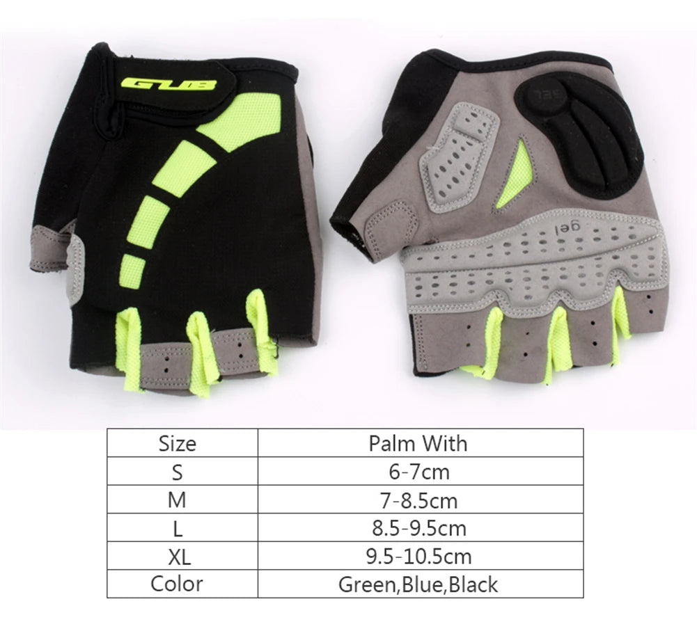 Cycling Half Finger Bike Gloves Shockproof Wear Resistant Breathable