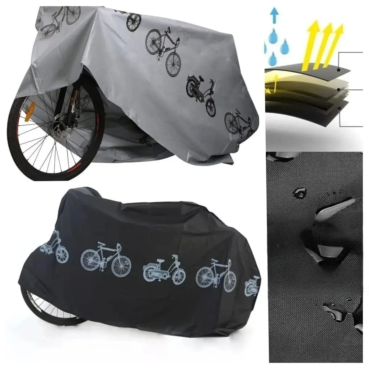 Bike Cover, Waterproof, Rainproof, Dustproof, Sunshade, PEVA Material