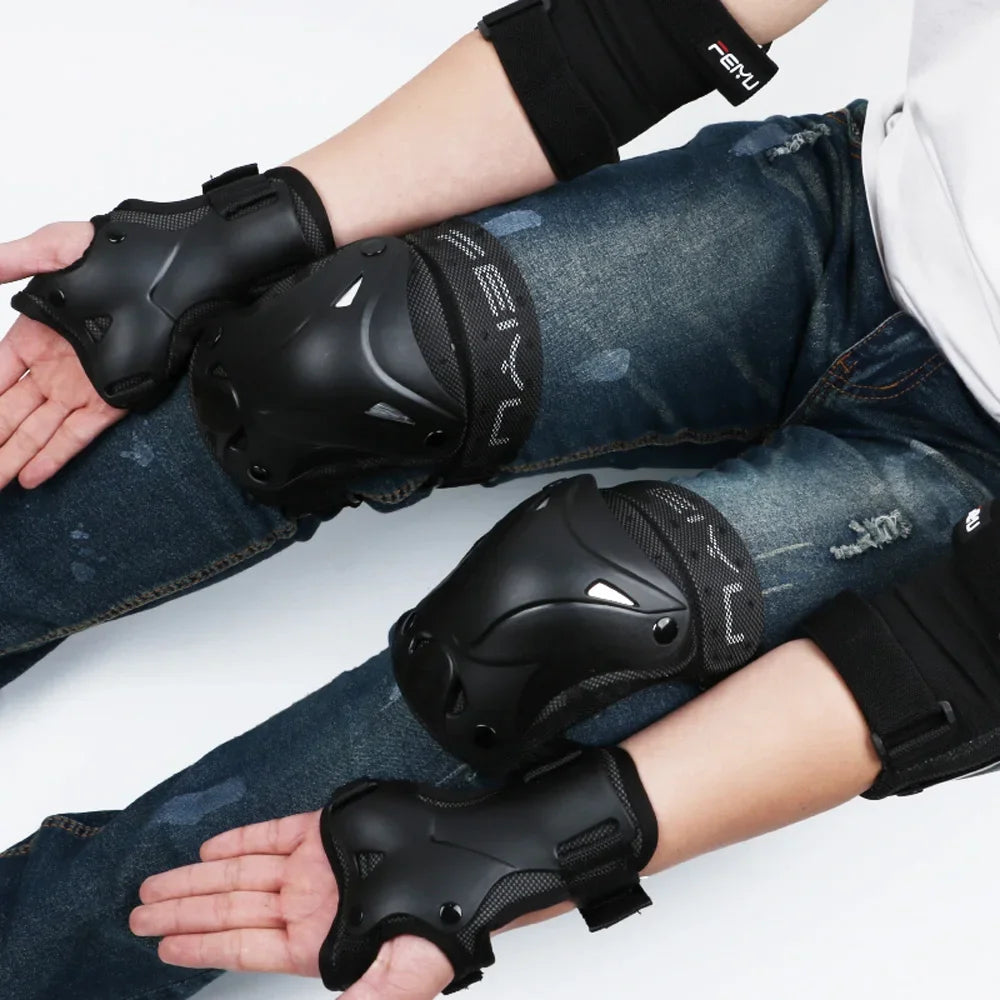 Protective Gear 6Pcs Adult/Kids Knee Elbow Wrist Pads