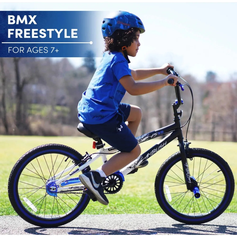 Bicycles 20"  Ambush BMX Child Bike, Black/Blue