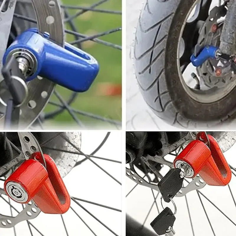 Bike Anti Theft Wheel Disc Brake  Safety Lock with Keys