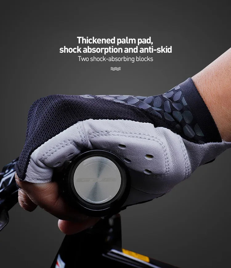 Cycling Half Finger Bike Gloves Shockproof Wear Resistant Breathable