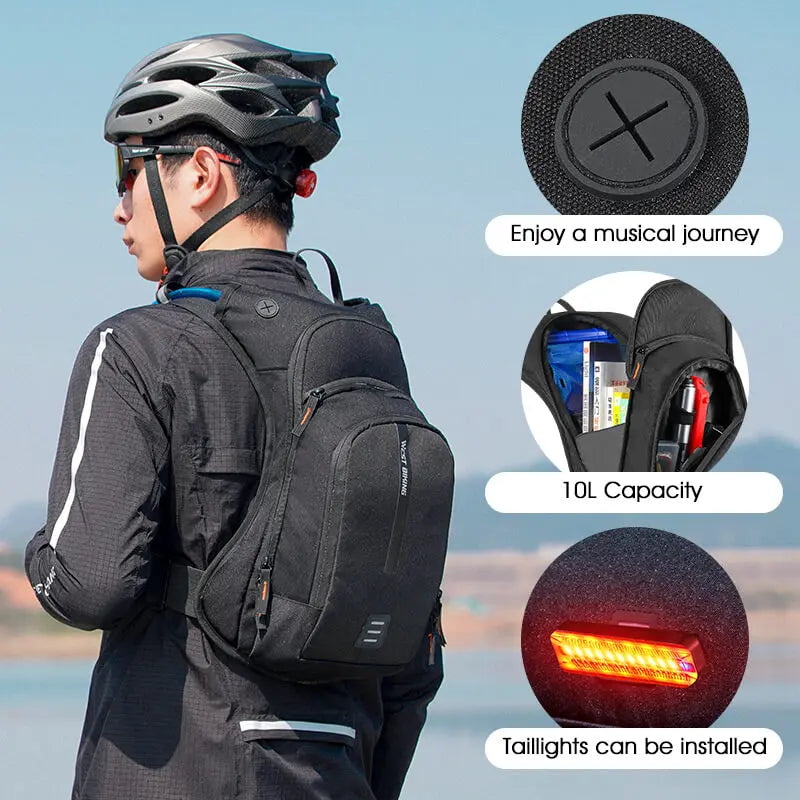 Ultralight Bicycle Bag 10L Hydration Backpack Ergonomics MTB Road Cycling - Concentrated Cycling