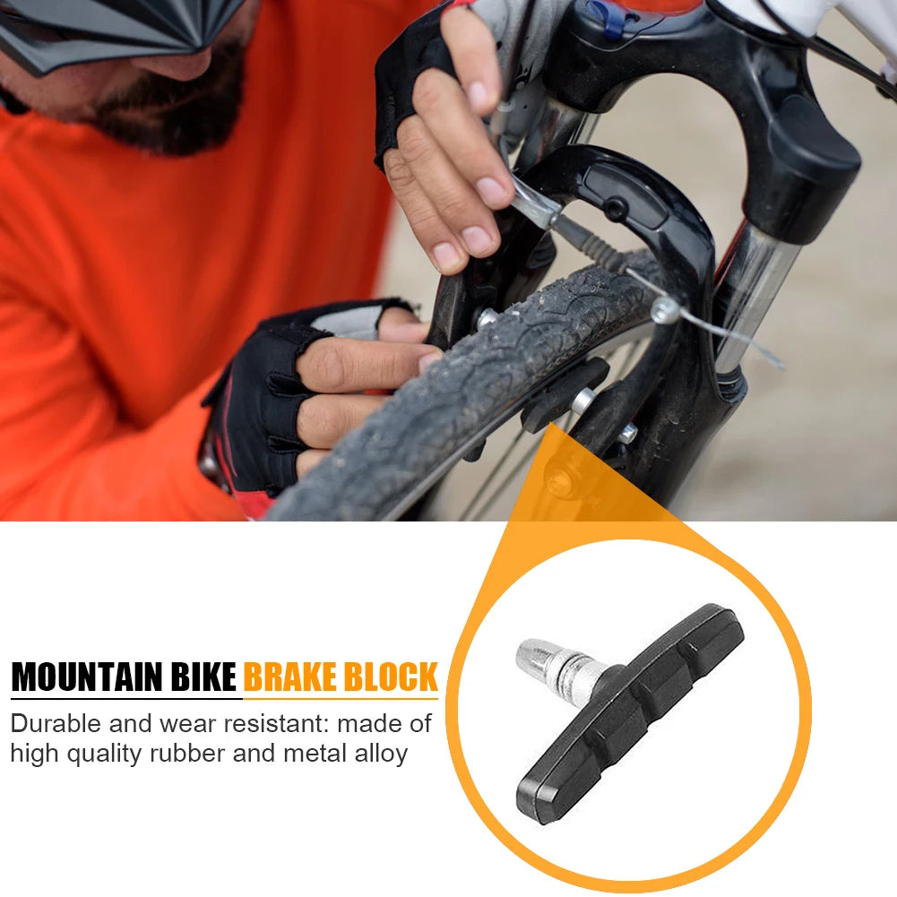 Bike Brake Blocks Rubber Lightweight  Bicycle V-brake Shoes Pads