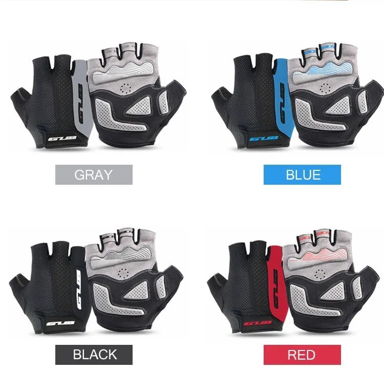 Cycling Half Finger Bike Gloves Shockproof Wear Resistant Breathable