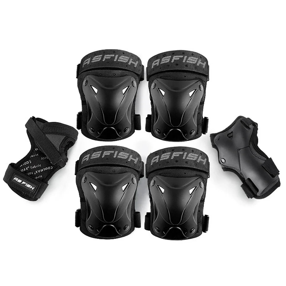 Protective Gear 6Pcs Adult/Kids Knee Elbow Wrist Pads