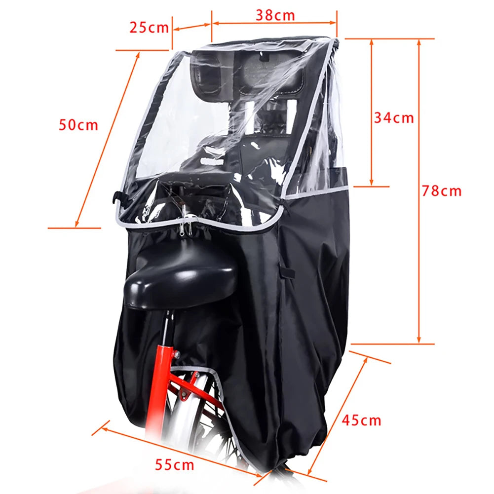 Bicycle Child Seat Cover Rain Wind Cover Portable