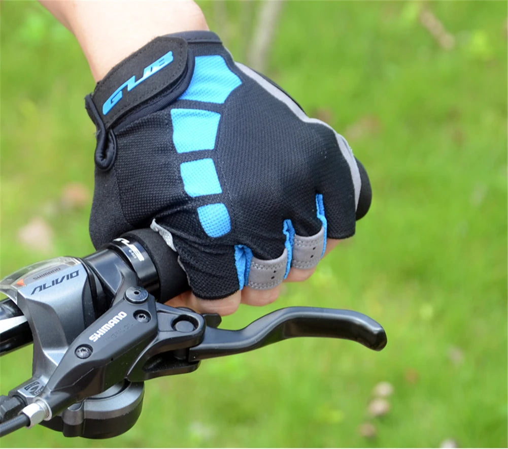 Cycling Half Finger Bike Gloves Shockproof Wear Resistant Breathable