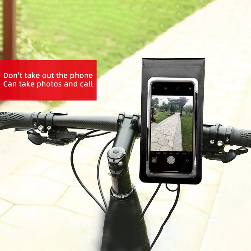 Rainproof Bicycle Front Cell Phone holder with Touchscreen