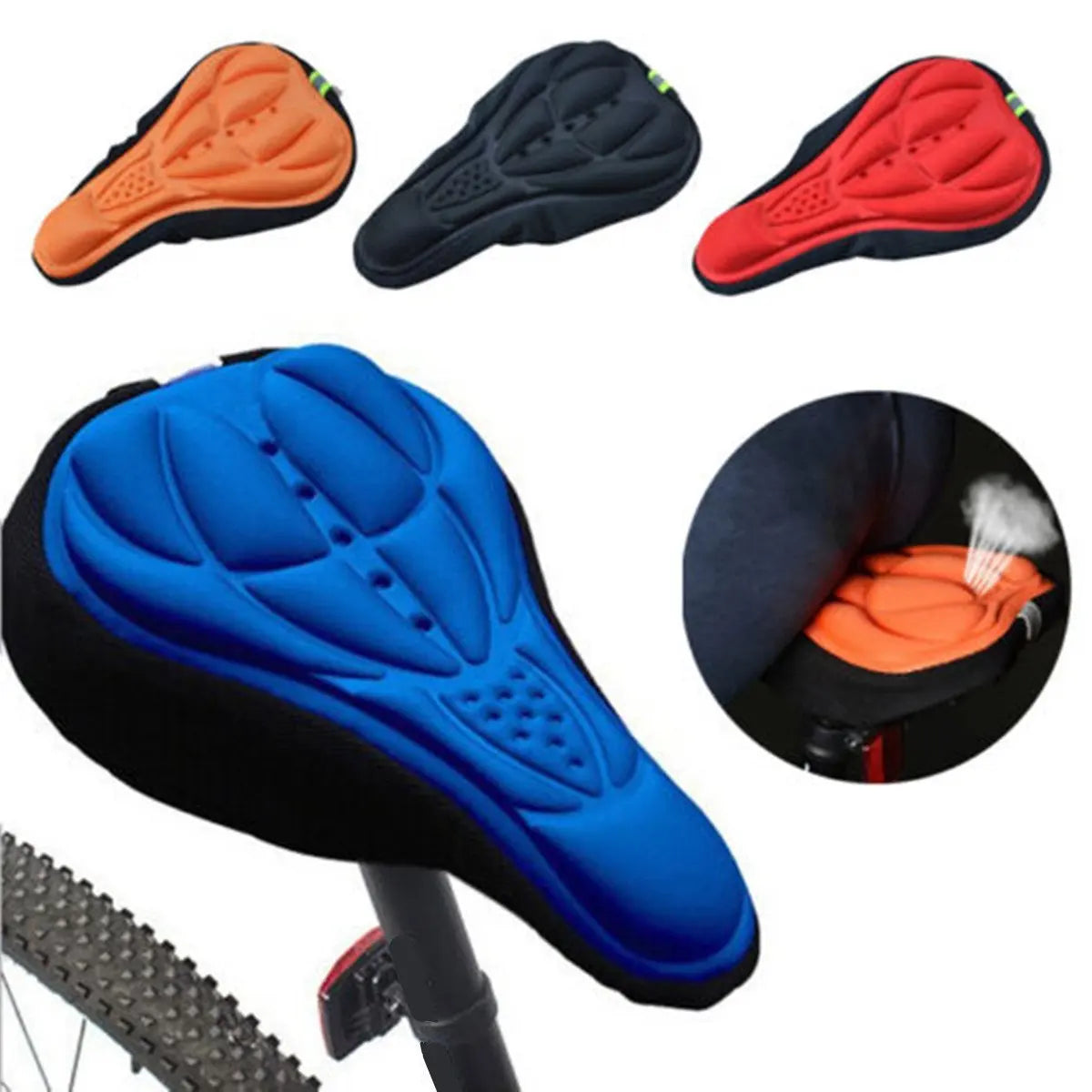 3D Cycling Saddle Seat Soft Bike Seat Cover Comfortable Foam Seat Cushion - Concentrated Cycling