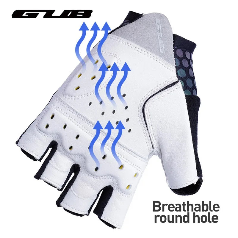 Cycling Half Finger Bike Gloves Shockproof Wear Resistant Breathable